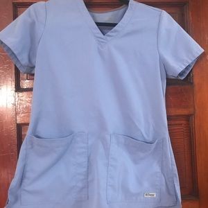 Grey’s Anatomy size XS ceil blue scrub set